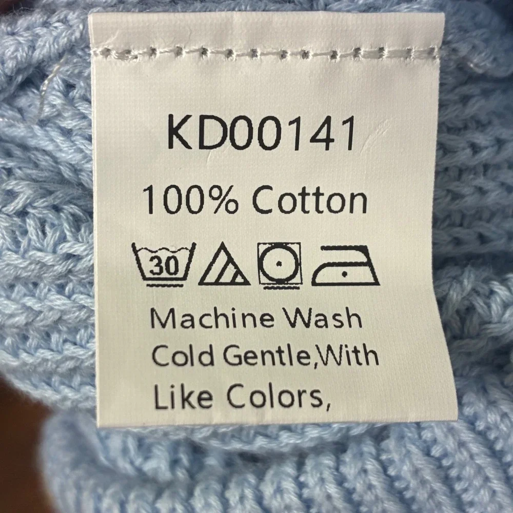 Baby Girl Knit Sweater Romper Light‎ Blue 9-12M I Love You To The Moon Cottage